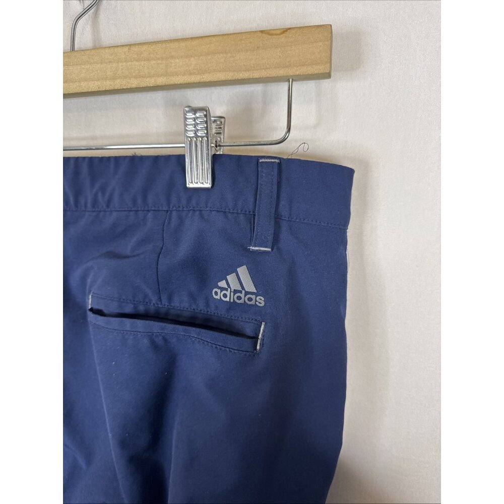 Adidas Golf Pants 34x32 Blue Stretch Performance Flat Front Athletic Fit - Picture 5 of 7